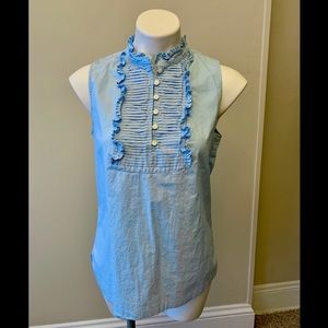 J. Crew Ruffled Sleeveless Top